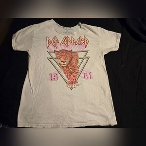 Def Leppard Graphic T-Shirt - With The Neck Cut Out